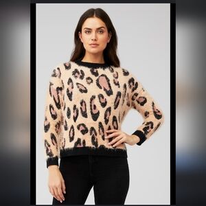 NWOT Minkpink Leonardo Knit Jumper Sweater, Leopard Print - Size Medium